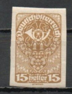 Austria, 1919, Posthorn, 15h/Imperf, MH - Ongebruikt