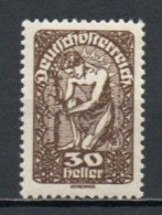 Austria, 1919, Allegory/White Paper, 30h, MH - Unused Stamps