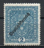 Austria, 1919, Deutschösterreich Overprint, 2kr, MH - Unused Stamps