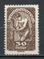 Austria, 1919, Allegory/White Paper, 30h, MNH - Unused Stamps