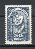 Austria, 1919, Allegory/White Paper, 50h, UNUSED NO GUM - Ongebruikt