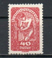 Austria, 1919, Allegory/White Paper, 40h/Red, UNUSED NO GUM - Ongebruikt