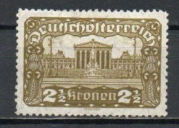 Austria, 1919, Parliament Building, 2½kr, UNUSED NO GUM - Unused Stamps