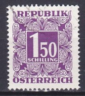 Austria, 1953, Numeral In Square Frame, 1.50s, USED - Taxe