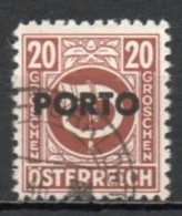 Austria, 1946, Posthorn Overprinted, 20g, CTO - Portomarken