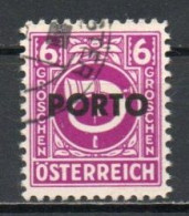 Austria, 1946, Posthorn Overprinted, 6g, CTO - Portomarken