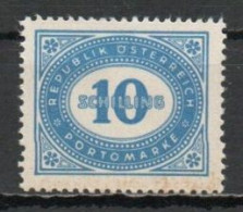 Austria, 1947, Numeral In Oval Frame, 10s, MH - Taxe