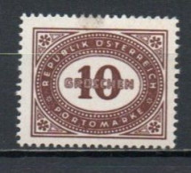 Austria, 1947, Numeral In Oval Frame, 10g, MH - Taxe