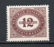 Austria, 1947, Numeral In Oval Frame, 12g, MH - Taxe