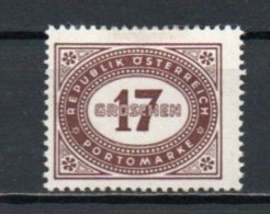 Austria, 1947, Numeral In Oval Frame, 17g, MH - Taxe