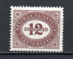 Austria, 1947, Numeral In Oval Frame, 12g, MH - Taxe