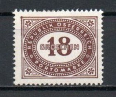 Austria, 1947, Numeral In Oval Frame, 18g, MH - Postage Due