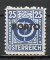 Austria, 1946, Posthorn Overprinted, 25g, MH - Taxe