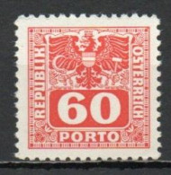 Austria, 1945, Coat Of Arms & Numeral, 60pf, MH - Segnatasse