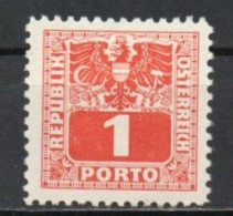 Austria, 1945, Coat Of Arms & Numeral, 1pf, MH - Impuestos