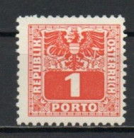 Austria, 1945, Coat Of Arms & Numeral, 1pf, MH - Postage Due