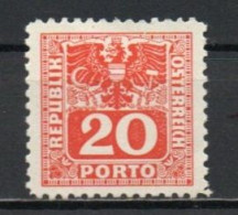 Austria, 1945, Coat Of Arms & Numeral, 20pf, MH - Portomarken