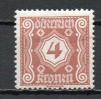 Austria, 1922, Numeral/Large Format, 4kr, MH - Portomarken