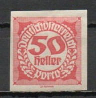 Austria, 1920, Numeral/Imperf, 50h, MH - Impuestos