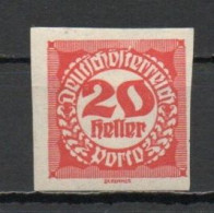 Austria, 1920, Numeral/Imperf, 20h, MH - Portomarken