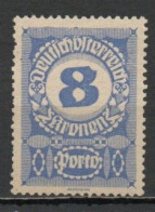 Austria, 1921, Numeral, 8kr, MH - Strafport