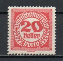 Austria, 1920, Numeral, 20h, MH - Taxe