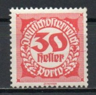 Austria, 1920, Numeral, 30h, MH - Segnatasse