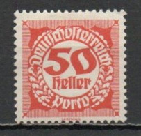 Austria, 1920, Numeral, 50h, MH - Segnatasse