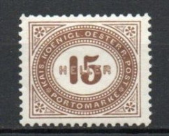 Austria, 1900, Numeral, 15h, MH - Segnatasse