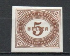 Austria, 1900, Numeral/Imperf, 5h, MH - Strafport