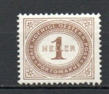 Austria, 1900, Numeral, 1h, MH - Strafport