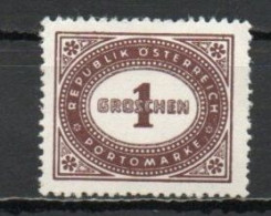 Austria, 1947, Numeral In Oval Frame, 1g, MNH - Taxe
