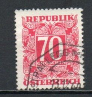 Austria, 1949, Numeral In Square Frame, 70g, USED - Segnatasse