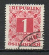 Austria, 1949, Numeral In Square Frame, 1g, USED - Taxe