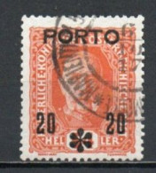 Austria, 1917, Emperor Franz Joseph I/PORTO Overprint, 20h, USED - Postage Due