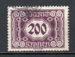 Austria, 1922, Numeral/Inflation Issue, 200kr, USED - Taxe