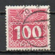 Austria, 1908, Coat Of Arms & Numeral, 100h, USED - Impuestos