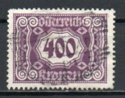 Austria, 1922, Numeral/Inflation Issue, 400kr, USED - Taxe