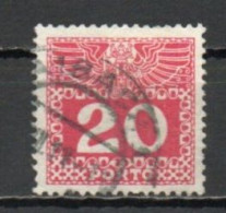 Austria, 1908, Coat Of Arms & Numeral, 20h, USED - Segnatasse