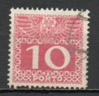 Austria, 1908, Coat Of Arms & Numeral, 10h, USED - Segnatasse