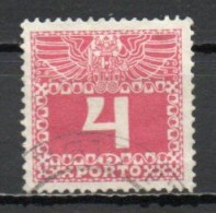 Austria, 1908, Coat Of Arms & Numeral, 4h, USED - Segnatasse