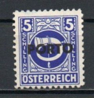 Austria, 1946, Posthorn Overprinted, 5s, MH - Segnatasse