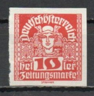 Austria, 1920, Mercury, 10h, MH - Journaux