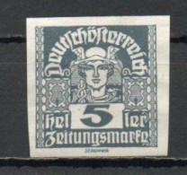 Austria, 1920, Mercury, 5h, UNUSED NO GUM - Newspapers