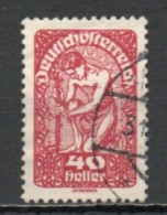 Austria, 1919, Allegory/White Paper, 40h/Red, USED - Used Stamps