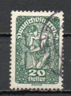 Austria, 1919, Allegory/White Paper, 20h/Dark Green, USED - Usati