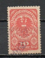 Austria, 1919, Coat Of Arms/Thick Grey Paper, 10h/Vermilion, USED - Oblitérés