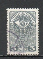 Austria, 1919, Posthorn, 3h, USED - Gebruikt