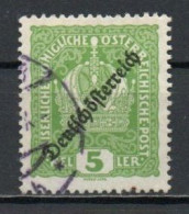 Austria, 1918, Deutschösterreich Overprint, 5h, USED - Gebraucht