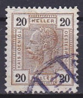 Austria, 1901, Emperor Franz Joseph/Varnish Bars, 20h, USED - Usati